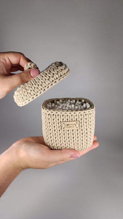 QUAD BOX Set — Beige | Natural Cotton Home Storage