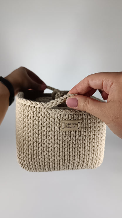 QUAD BOX Set — Beige | Natural Cotton Home Storage