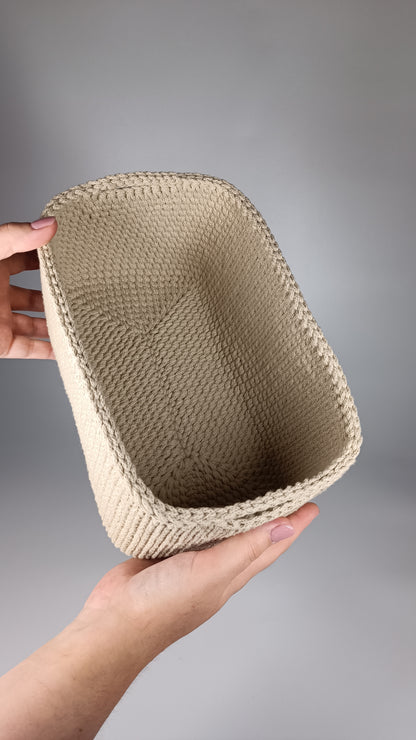 QUAD BOX Set — Beige | Natural Cotton Home Storage