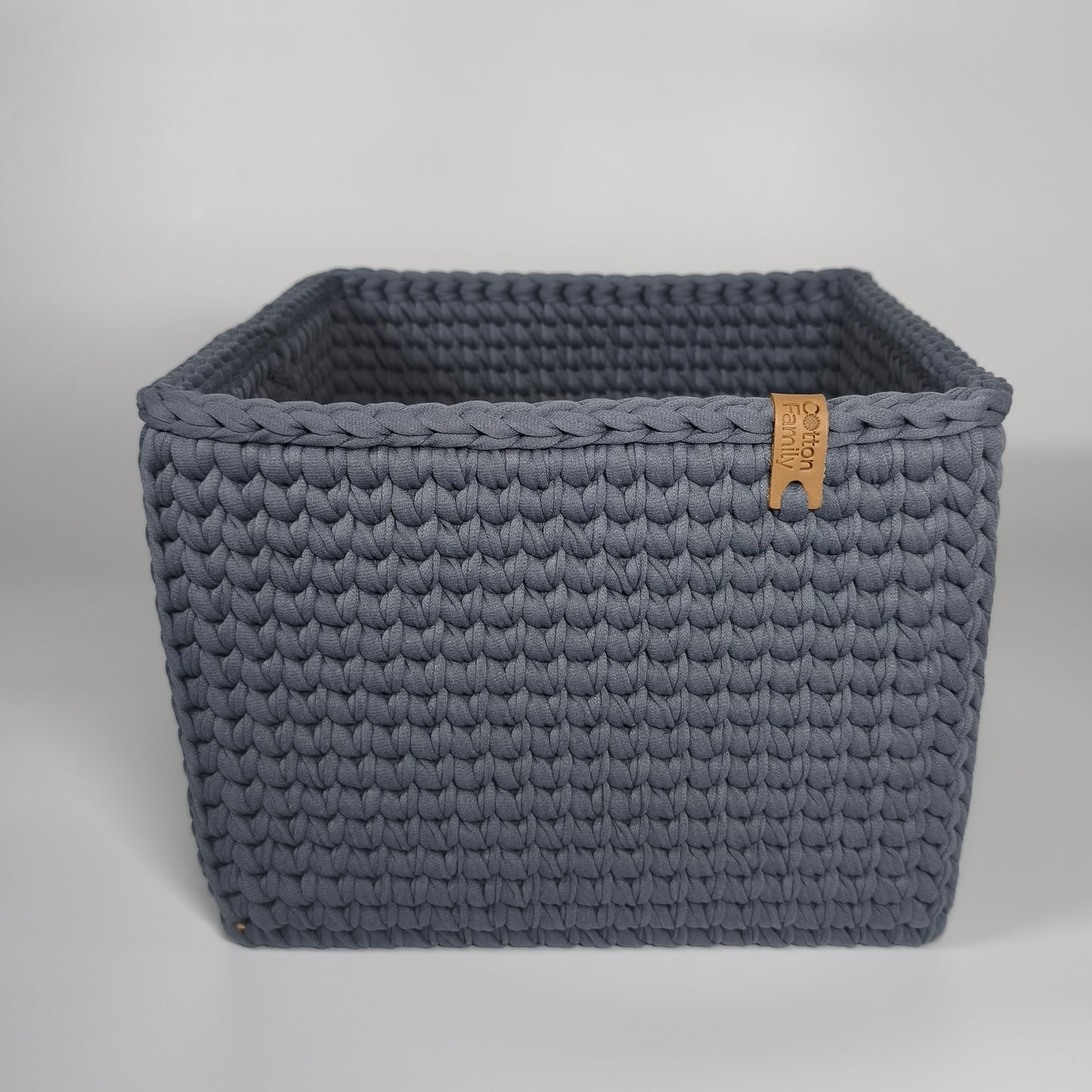 CUBE Wood Basket — Slate
