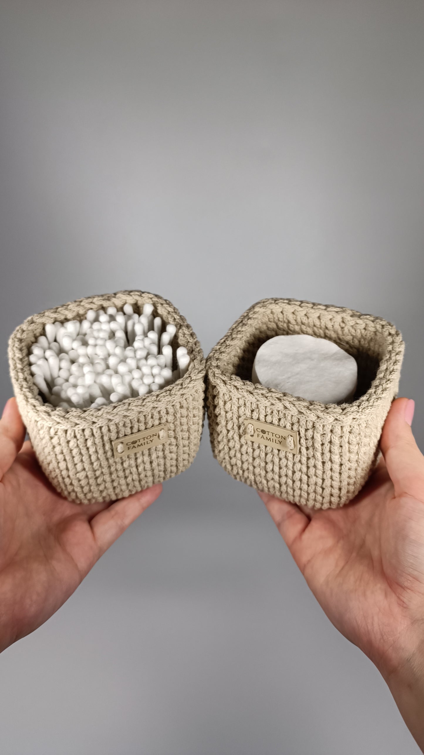 QUAD BOX Set — Beige | Natural Cotton Home Storage