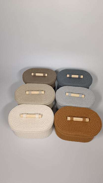 "BOX" Oval Knitted Basket SMALL