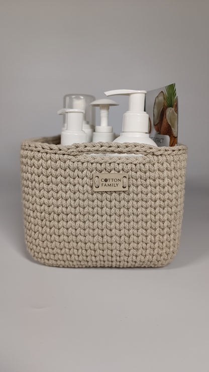 QUAD BOX Set — Beige | Natural Cotton Home Storage