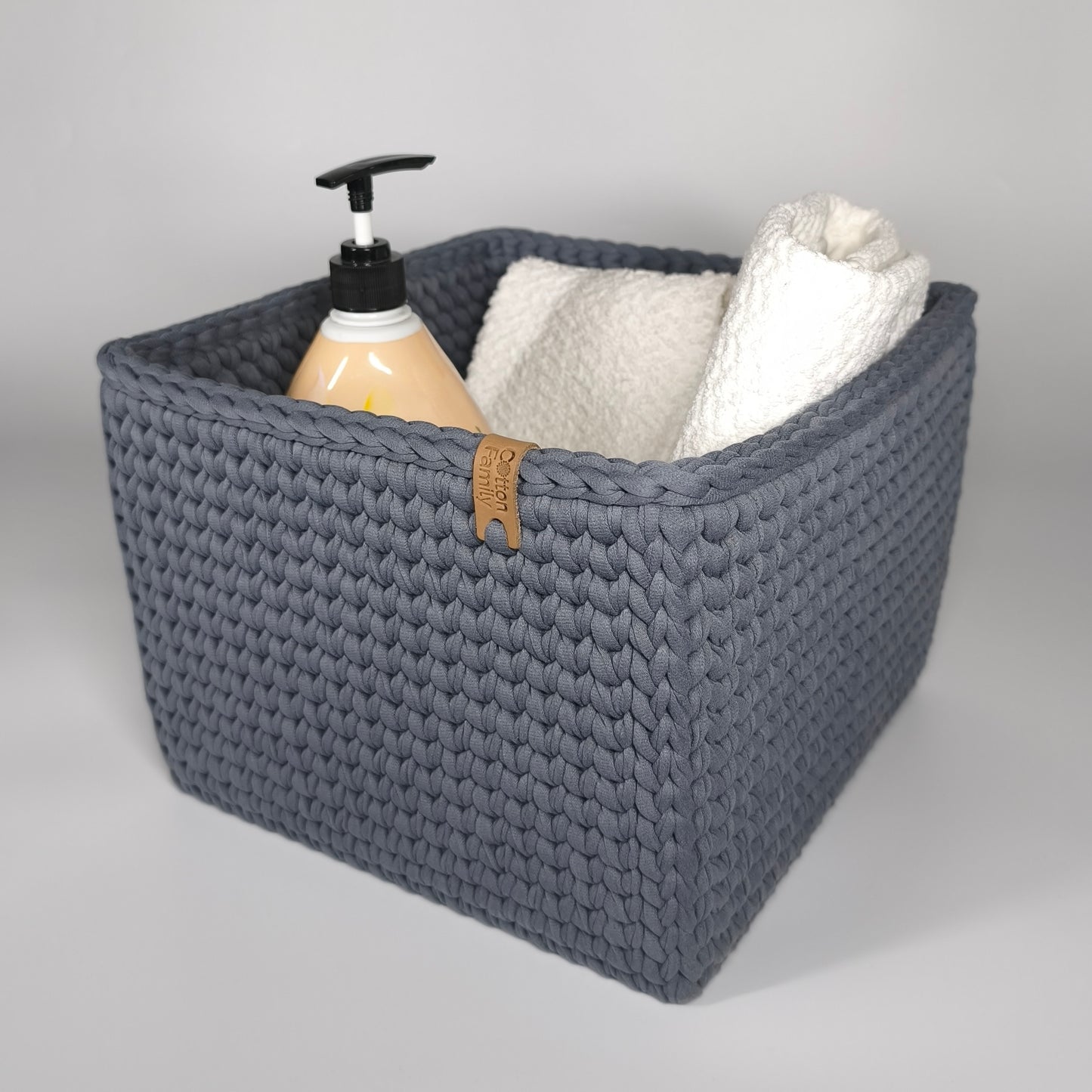 CUBE Wood Basket — Slate