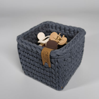 CUBE Wood Basket — Slate