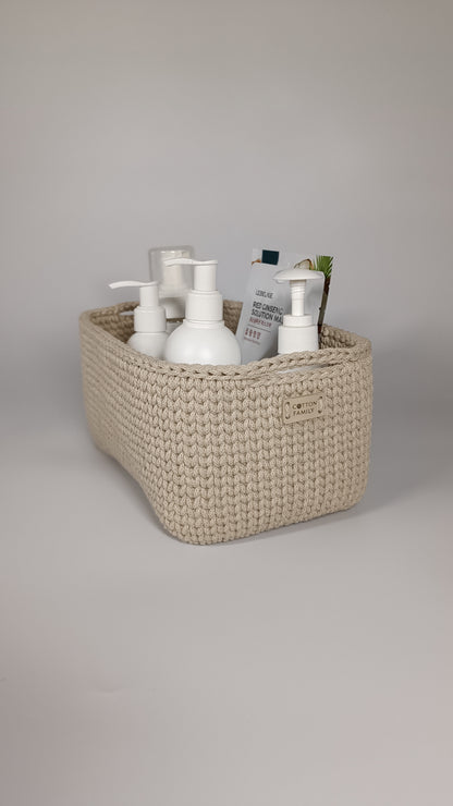 QUAD BOX Set — Beige | Natural Cotton Home Storage