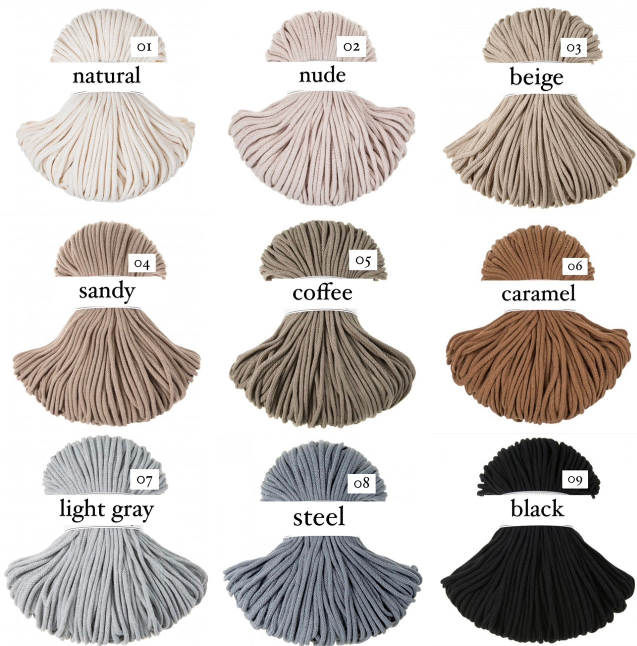 QUAD BOX Bathroom Storage Set — Sandy | Handmade Cotton-Cord Organizers with Lids