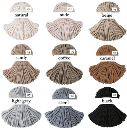 QUAD BOX Bathroom Storage Set — Sandy | Handmade Cotton-Cord Organizers with Lids