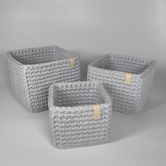 "CUBE" Набір із 3-ох квадратних кошиків-органайзерів  