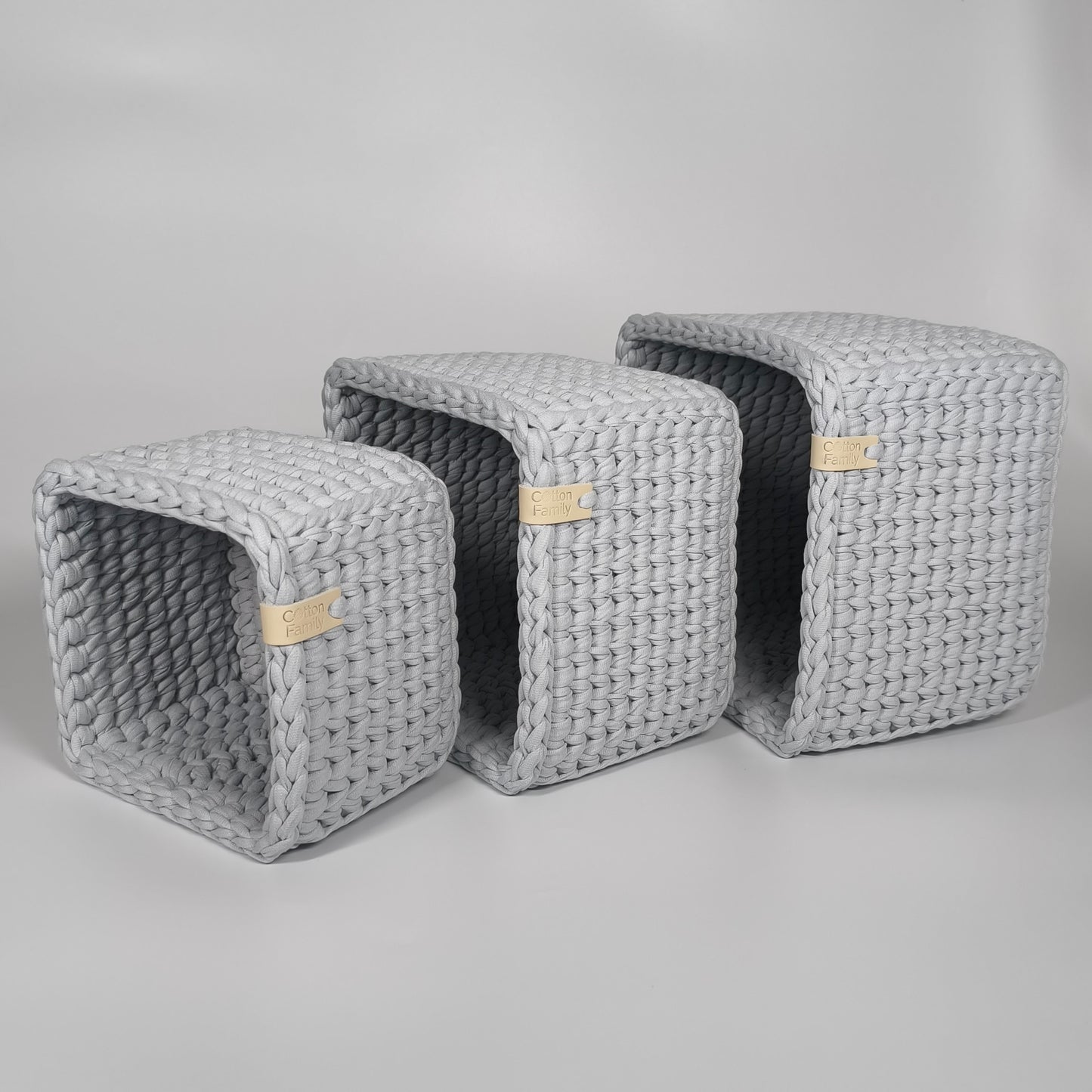 "CUBE" Набір із 3-ох квадратних кошиків-органайзерів  