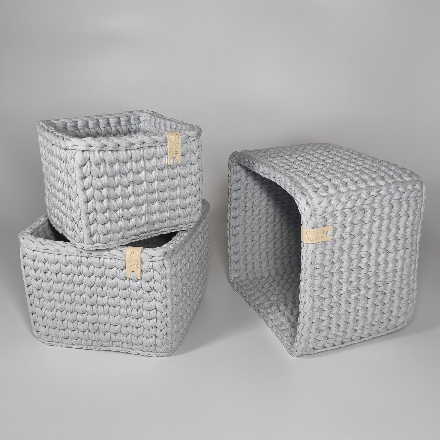 "CUBE" Набір із 3-ох квадратних кошиків-органайзерів  