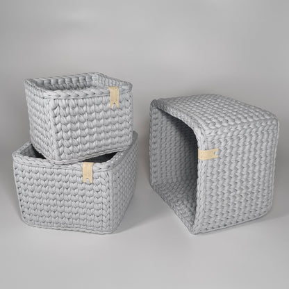 "CUBE" Набір із 3-ох квадратних кошиків-органайзерів  