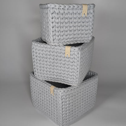 "CUBE" Набір із 3-ох квадратних кошиків-органайзерів  