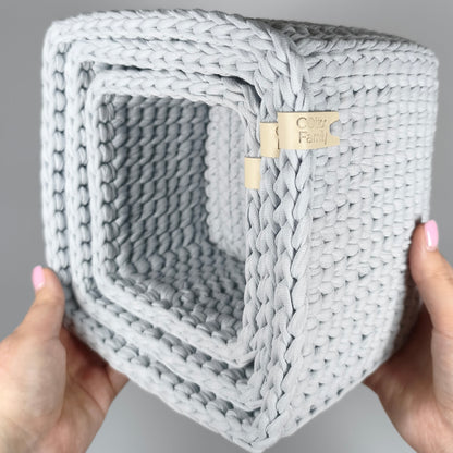 "CUBE" Набір із 3-ох квадратних кошиків-органайзерів  