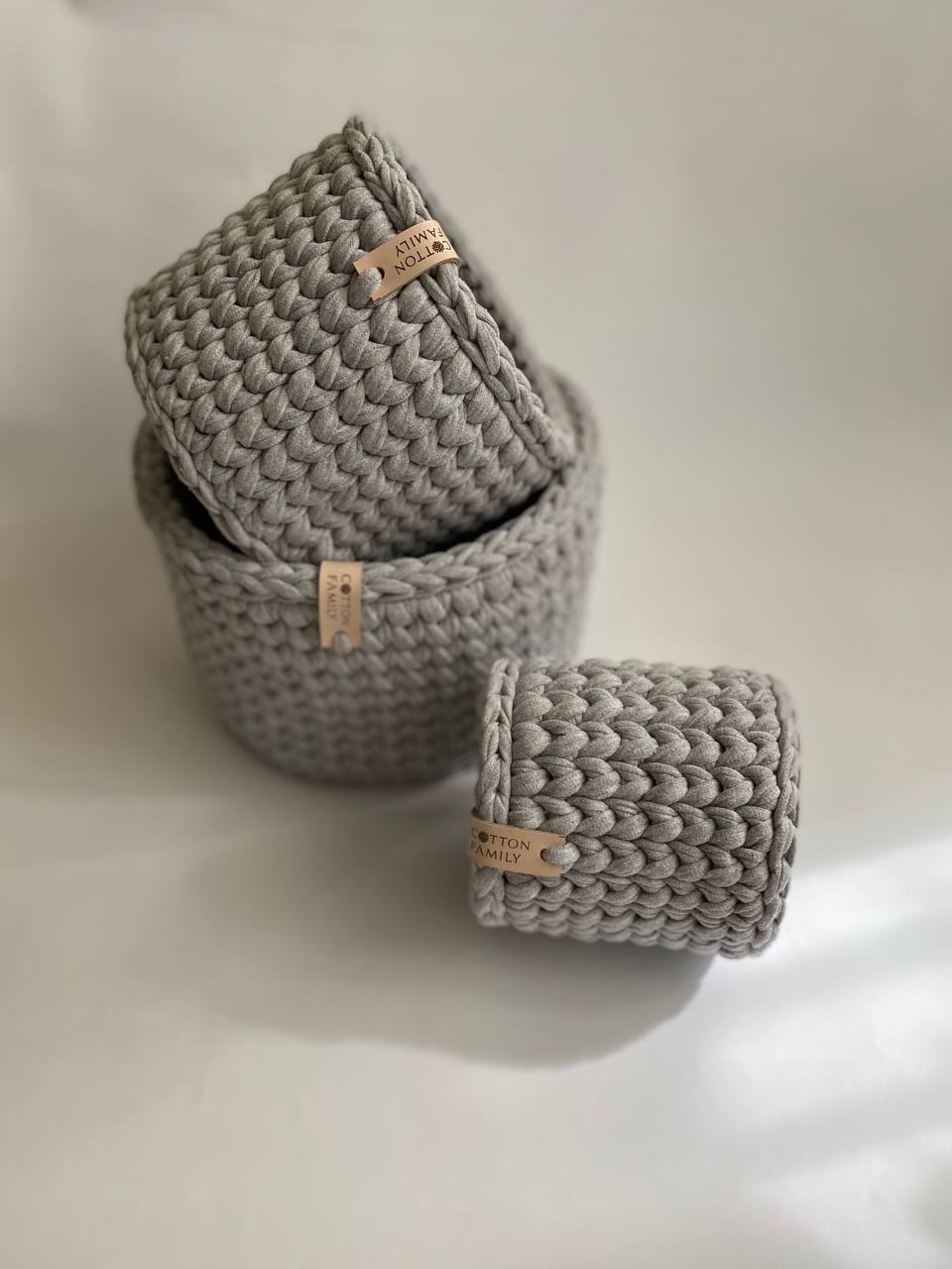 "CLASSIC"  Set of 3 Round Organizer Baskets