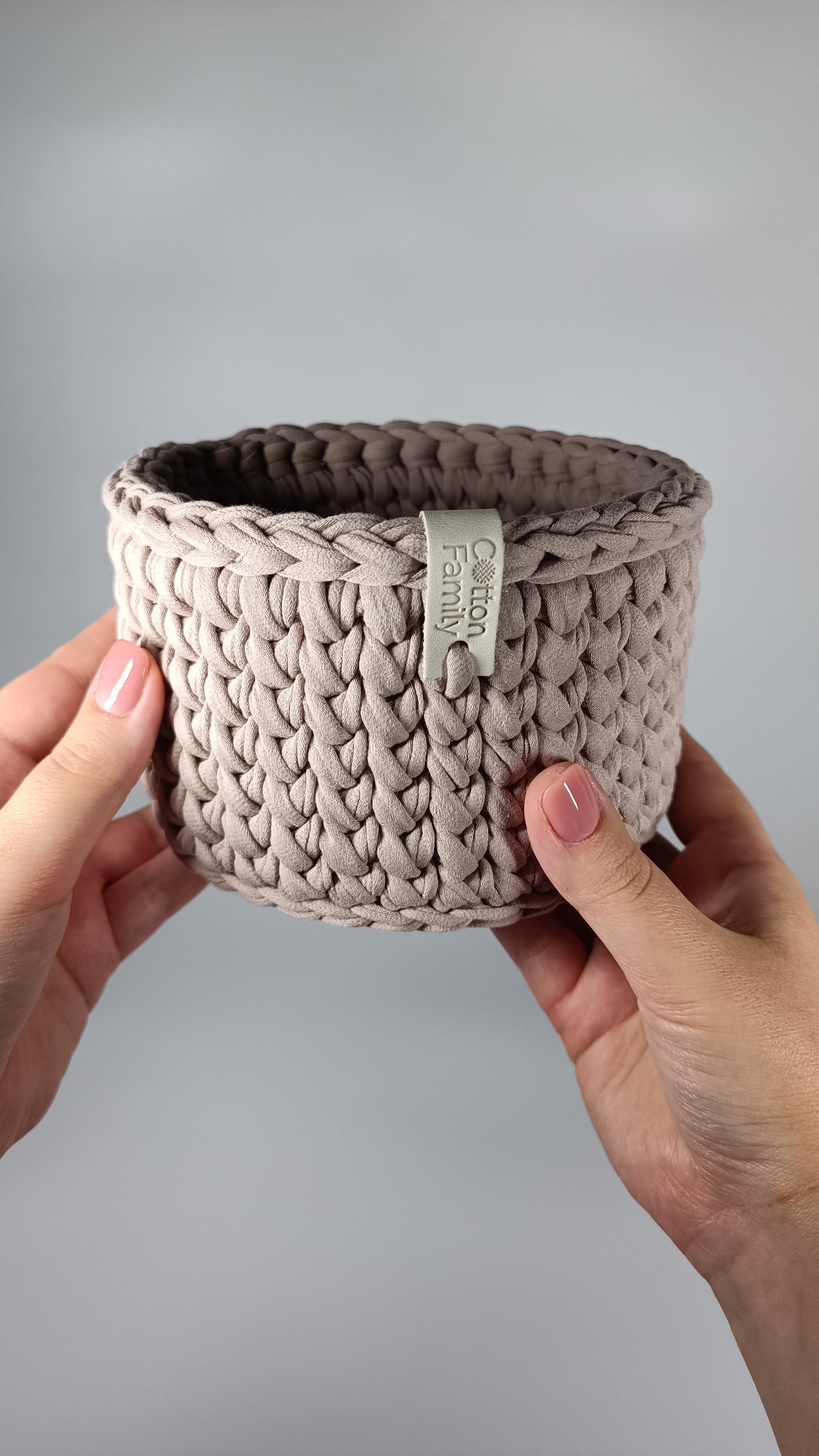 CLASSIC Set — French Gray | Handmade Round Crochet Storage Baskets (Set of 3)