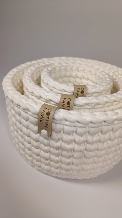 "CLASSIC" Set of 3 Round Organizer Baskets