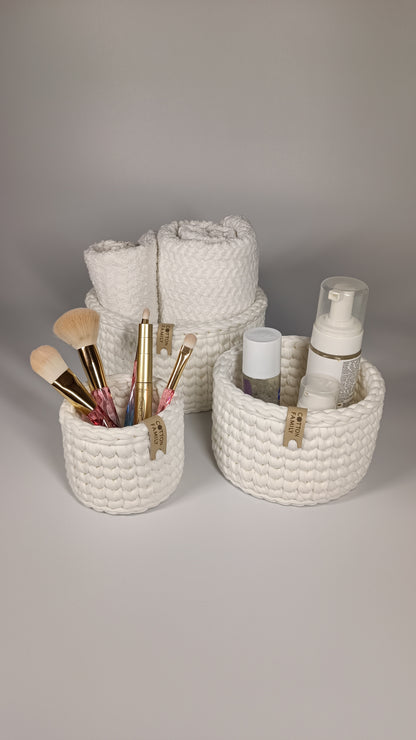 "CLASSIC" Set of 3 Round Organizer Baskets