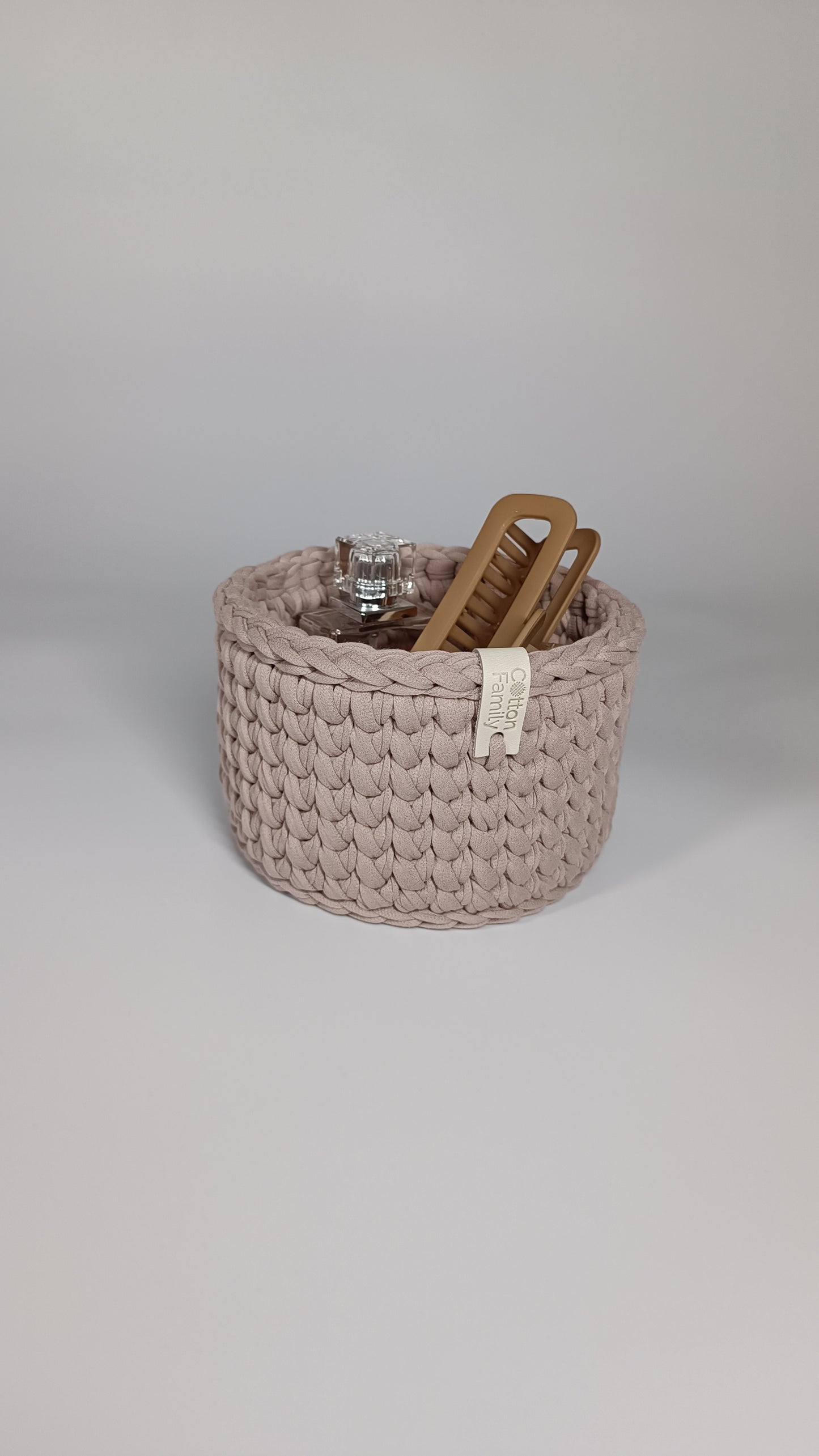 CLASSIC Set — French Gray | Handmade Round Crochet Storage Baskets (Set of 3)