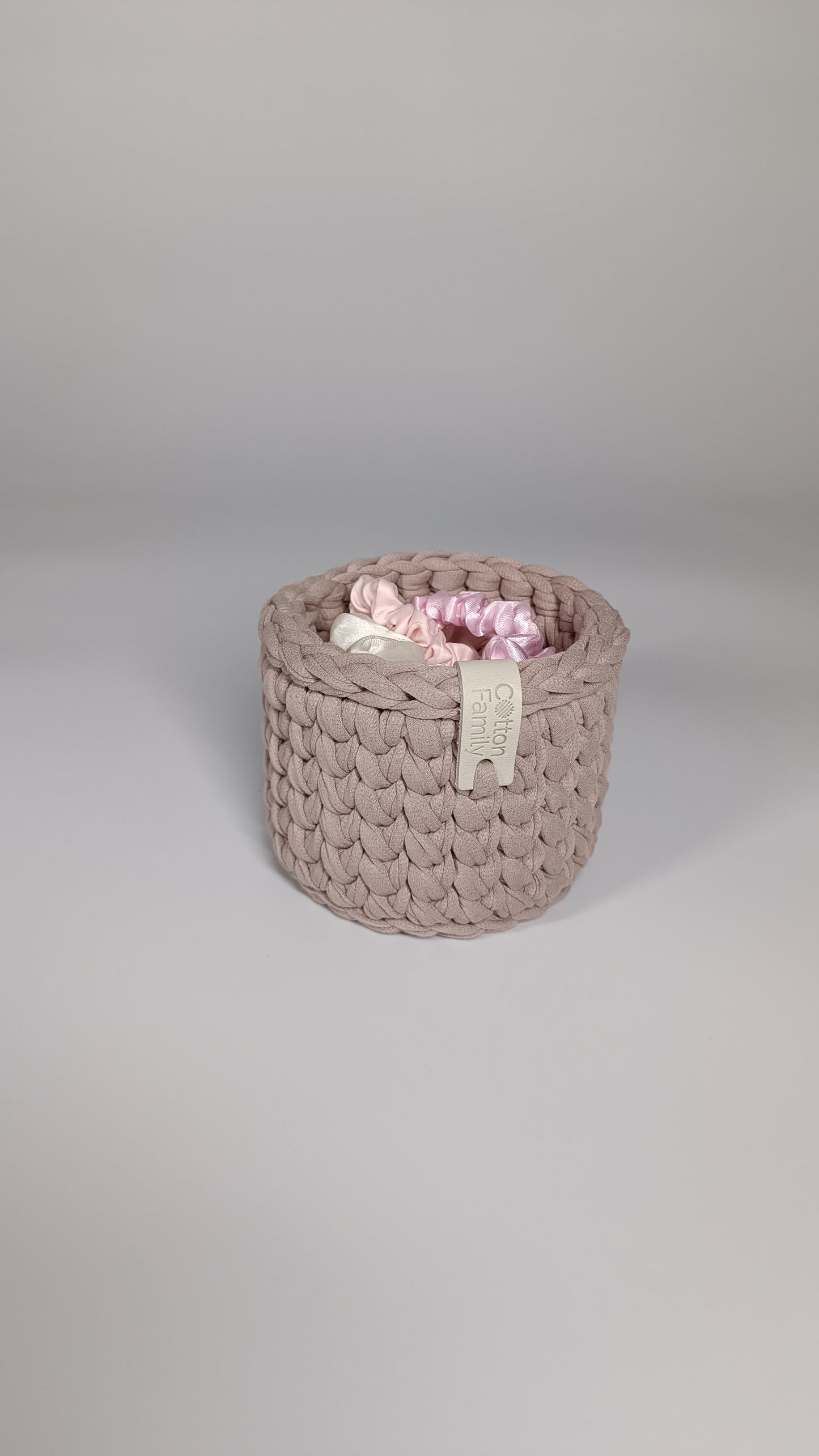 CLASSIC Set — French Gray | Handmade Round Crochet Storage Baskets (Set of 3)