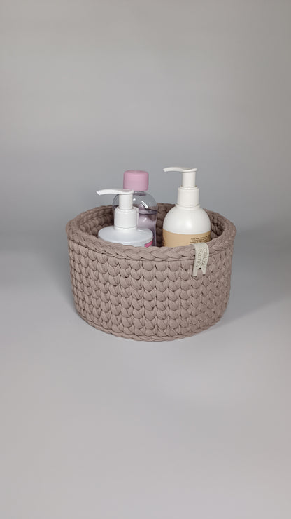 CLASSIC Set — French Gray | Handmade Round Crochet Storage Baskets (Set of 3)