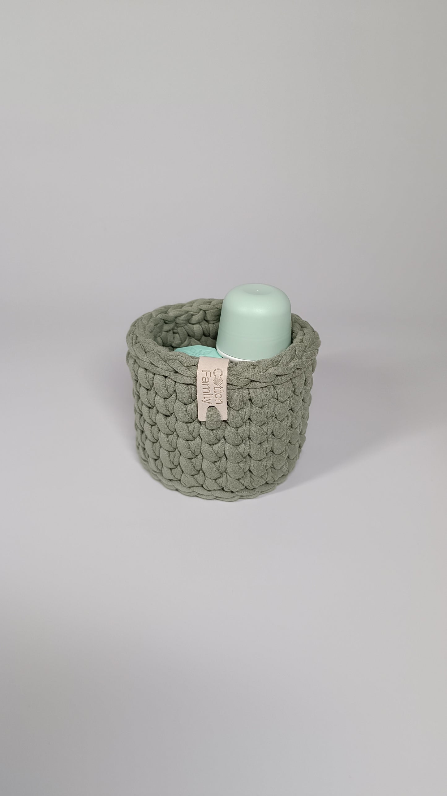 CLASSIC Set — Sage Mist | Handmade Round Crochet Storage Baskets (Set of 3)