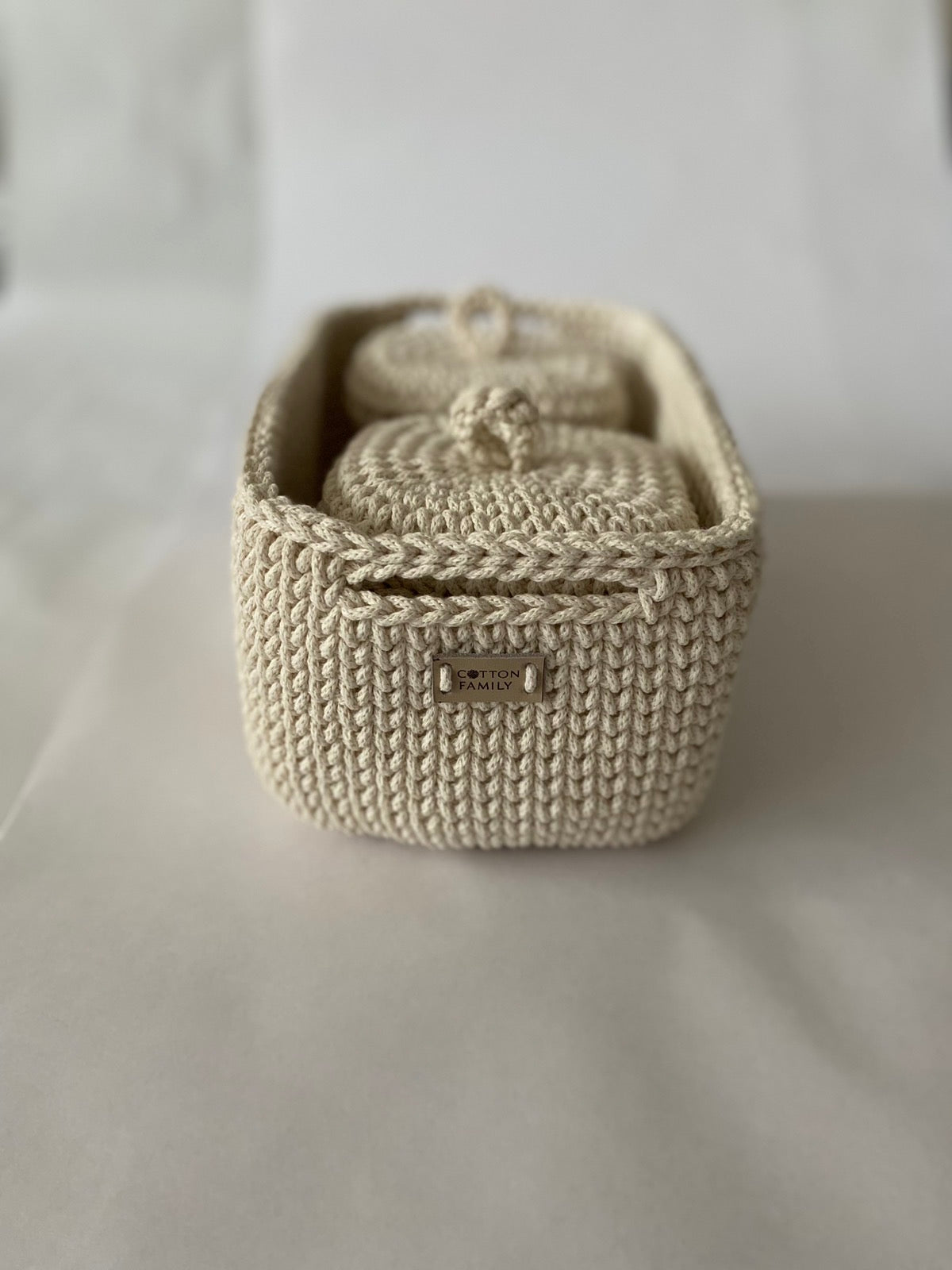 QUAD BOX Set — Natural | Handcrafted Bathroom & Home Organizers