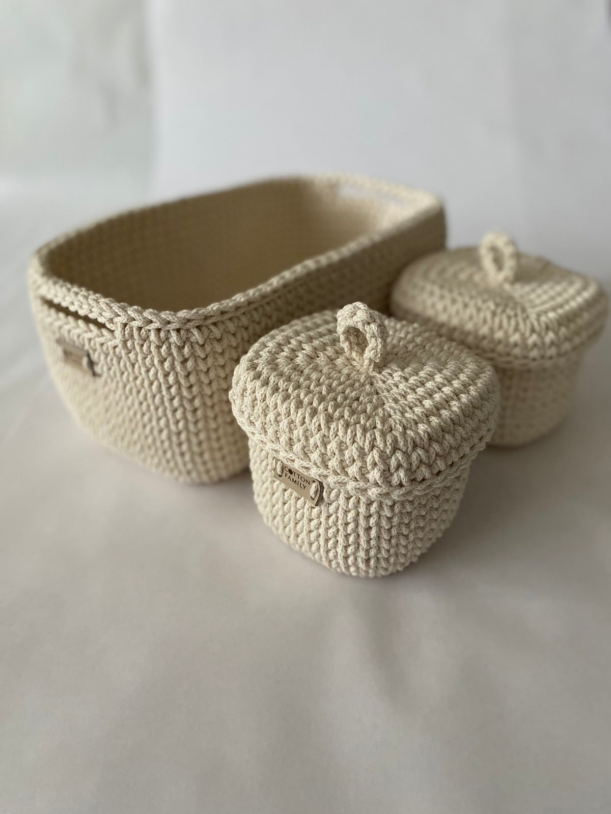 QUAD BOX Set — Natural | Handcrafted Bathroom & Home Organizers