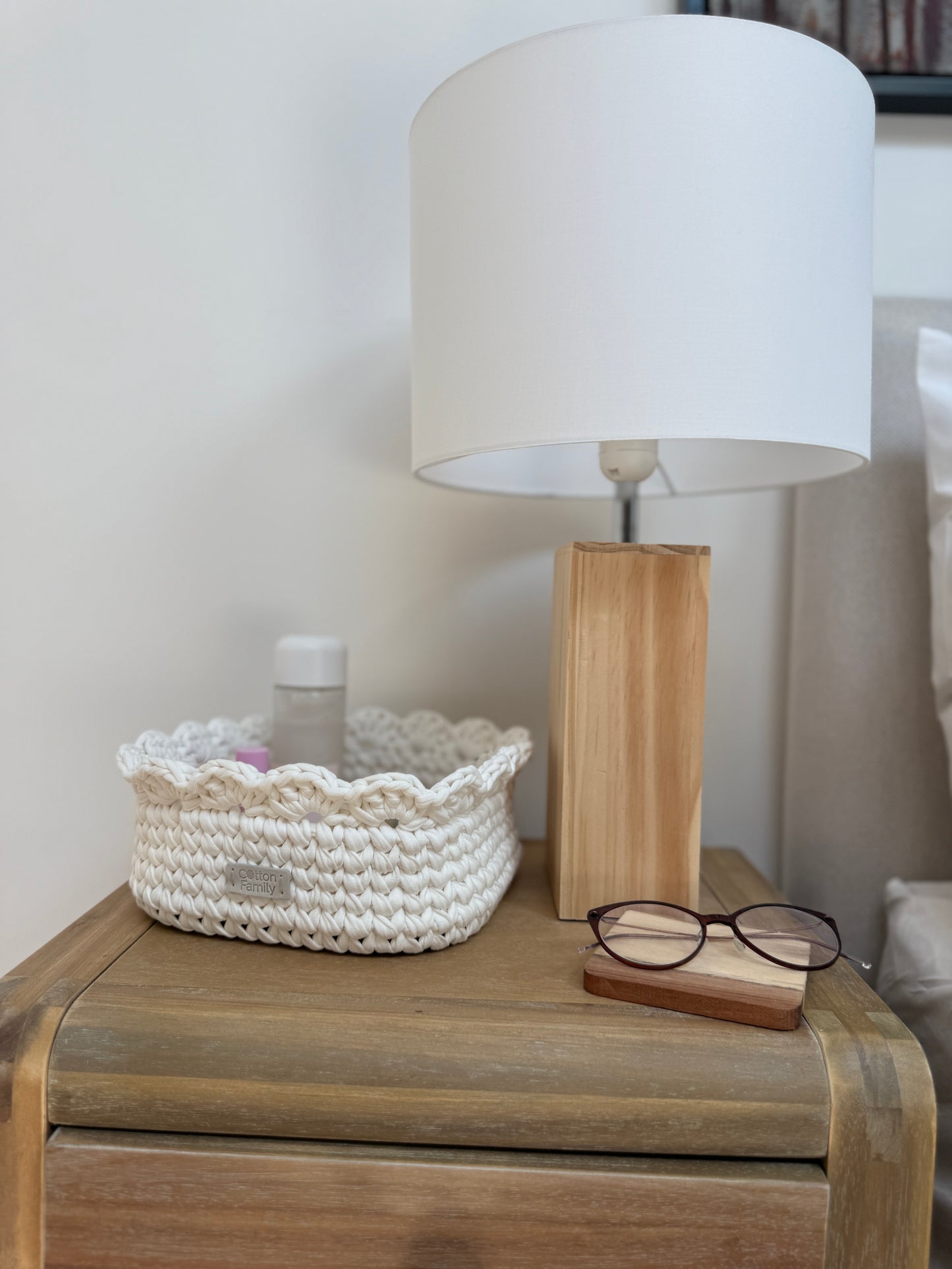 Petal Basket — Milk | Soft-Edge Decorative Storage by Cotton Family Design