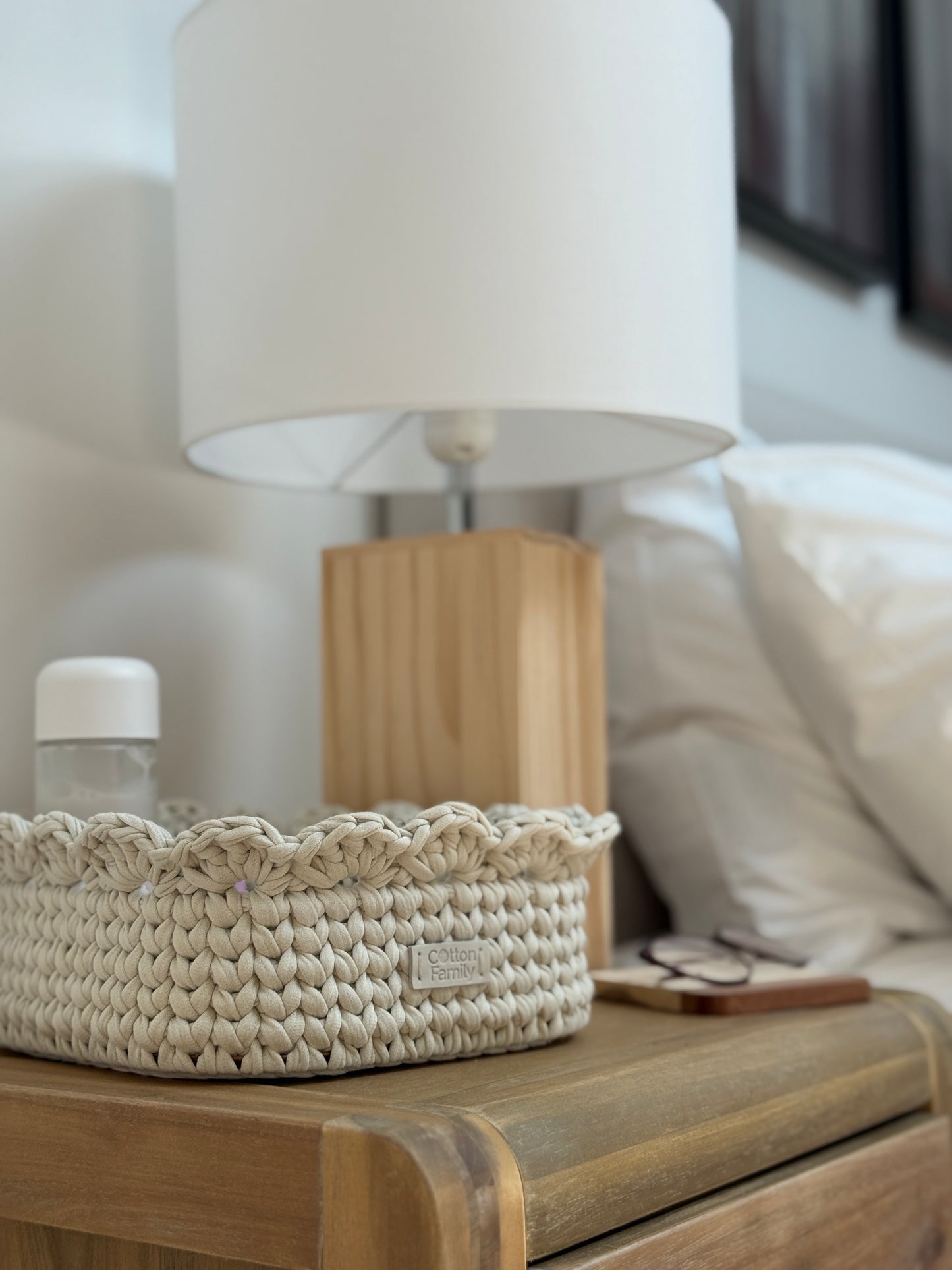 Petal Basket — Ivory | Handmade Decorative Storage by Cotton Family Design