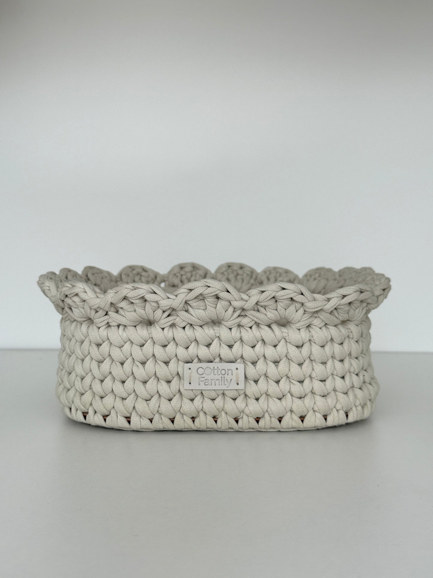 Petal Basket — Ivory | Handmade Decorative Storage by Cotton Family Design