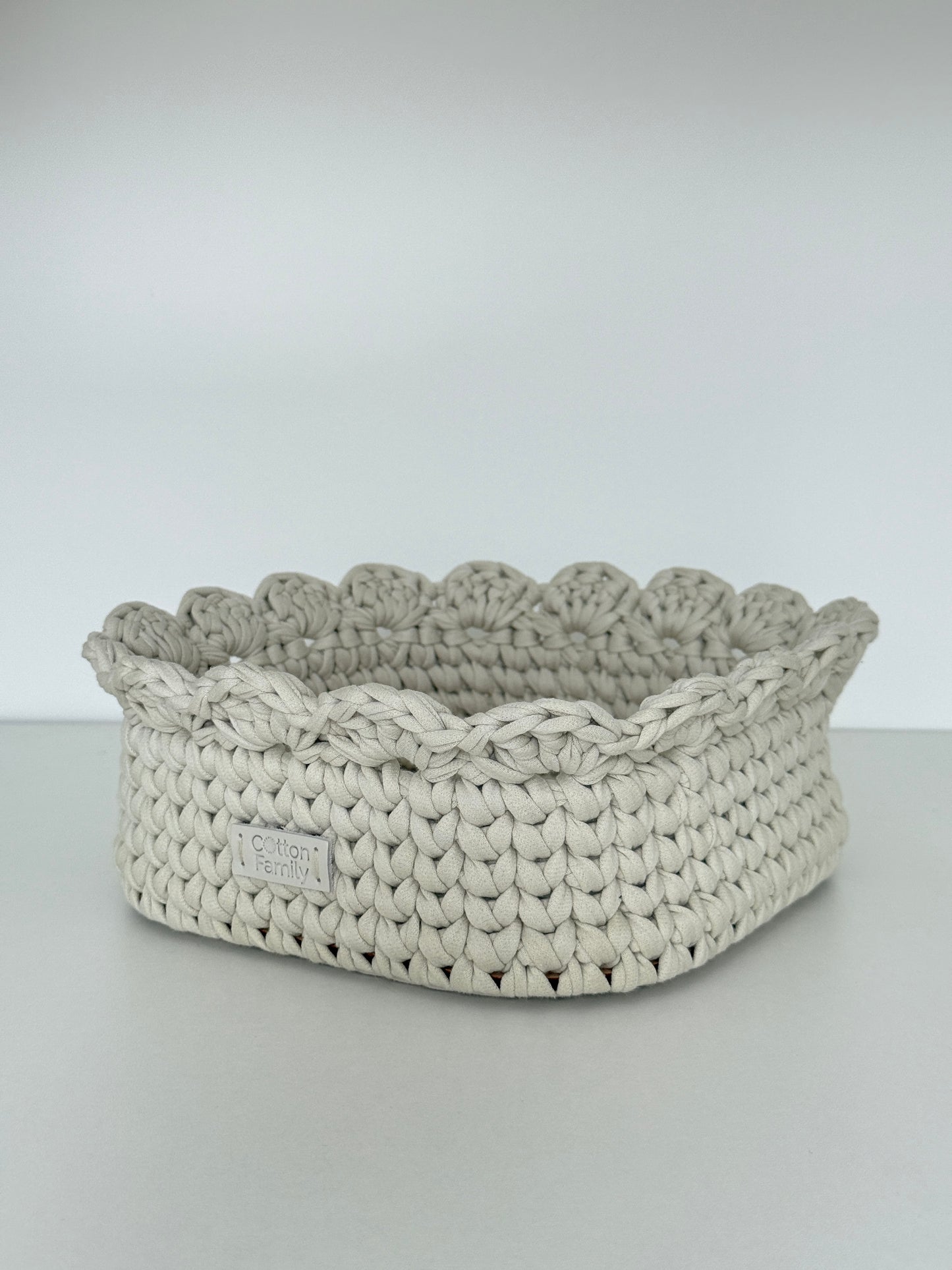 Petal Basket — Ivory | Handmade Decorative Storage by Cotton Family Design