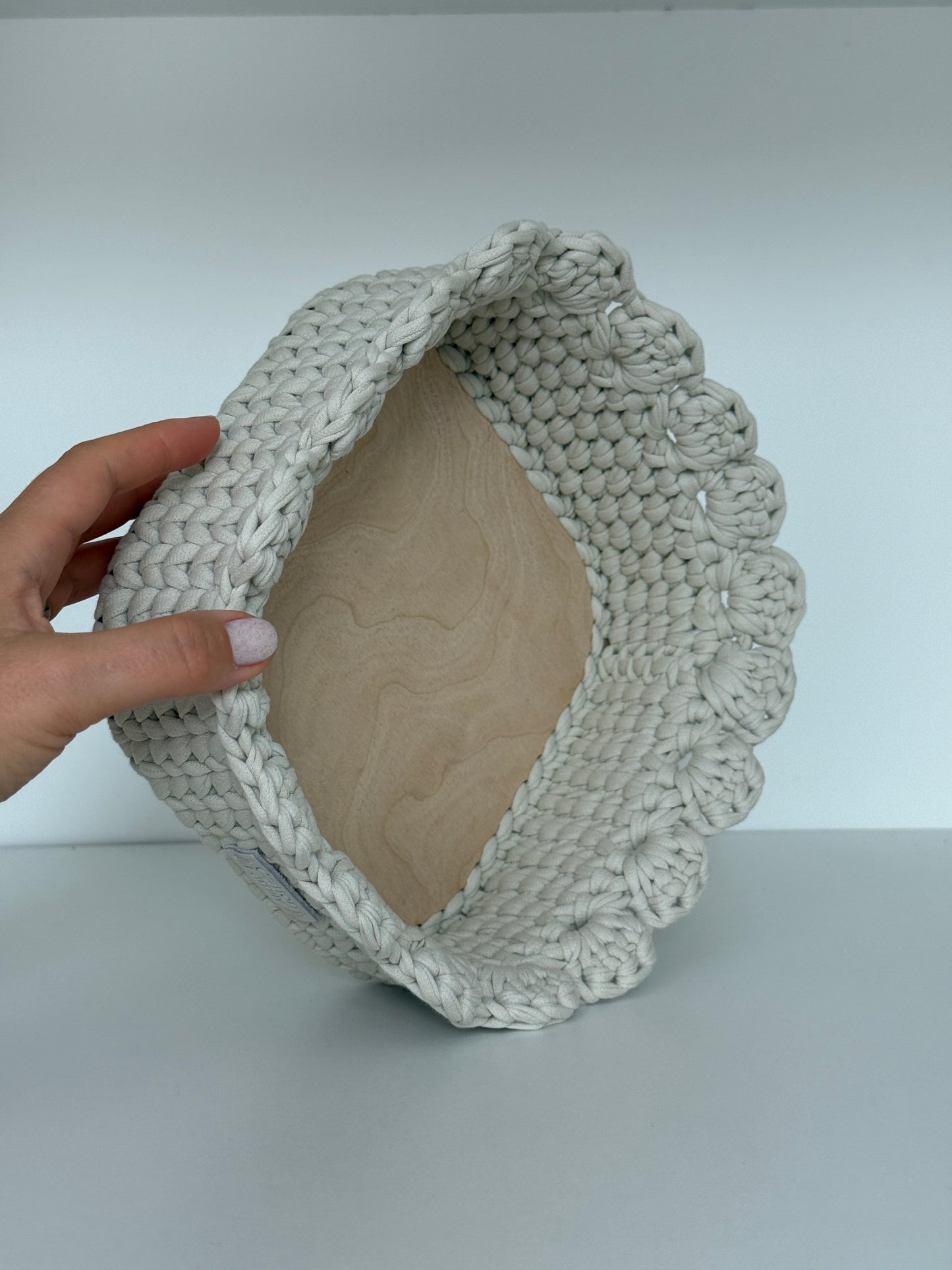 Petal Basket — Ivory | Handmade Decorative Storage by Cotton Family Design