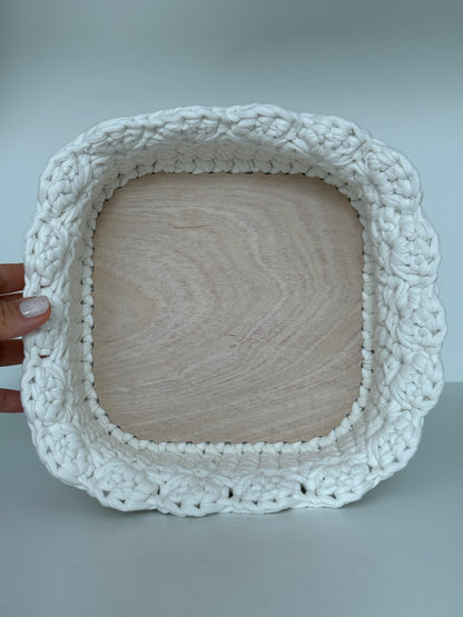 Petal Basket — Milk | Soft-Edge Decorative Storage by Cotton Family Design