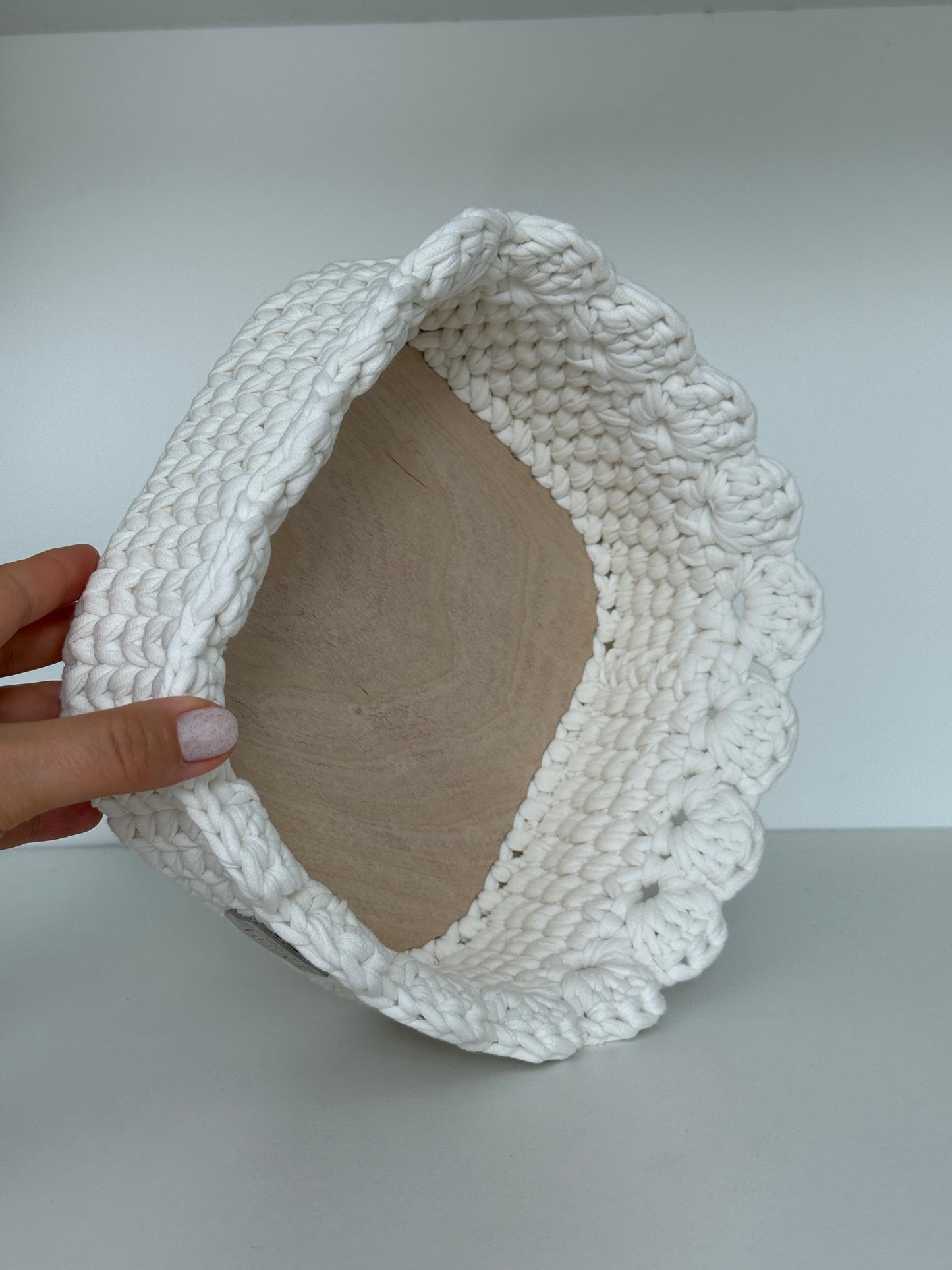 Petal Basket — Milk | Soft-Edge Decorative Storage by Cotton Family Design