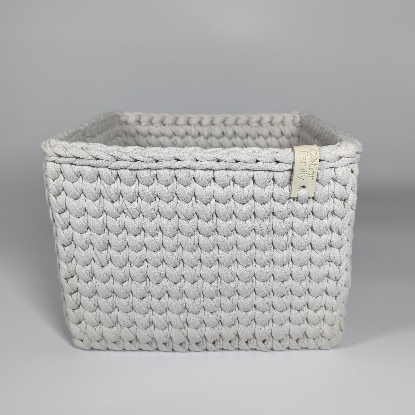 CUBE Wood Basket — Stone