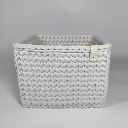 CUBE Wood Basket — Stone