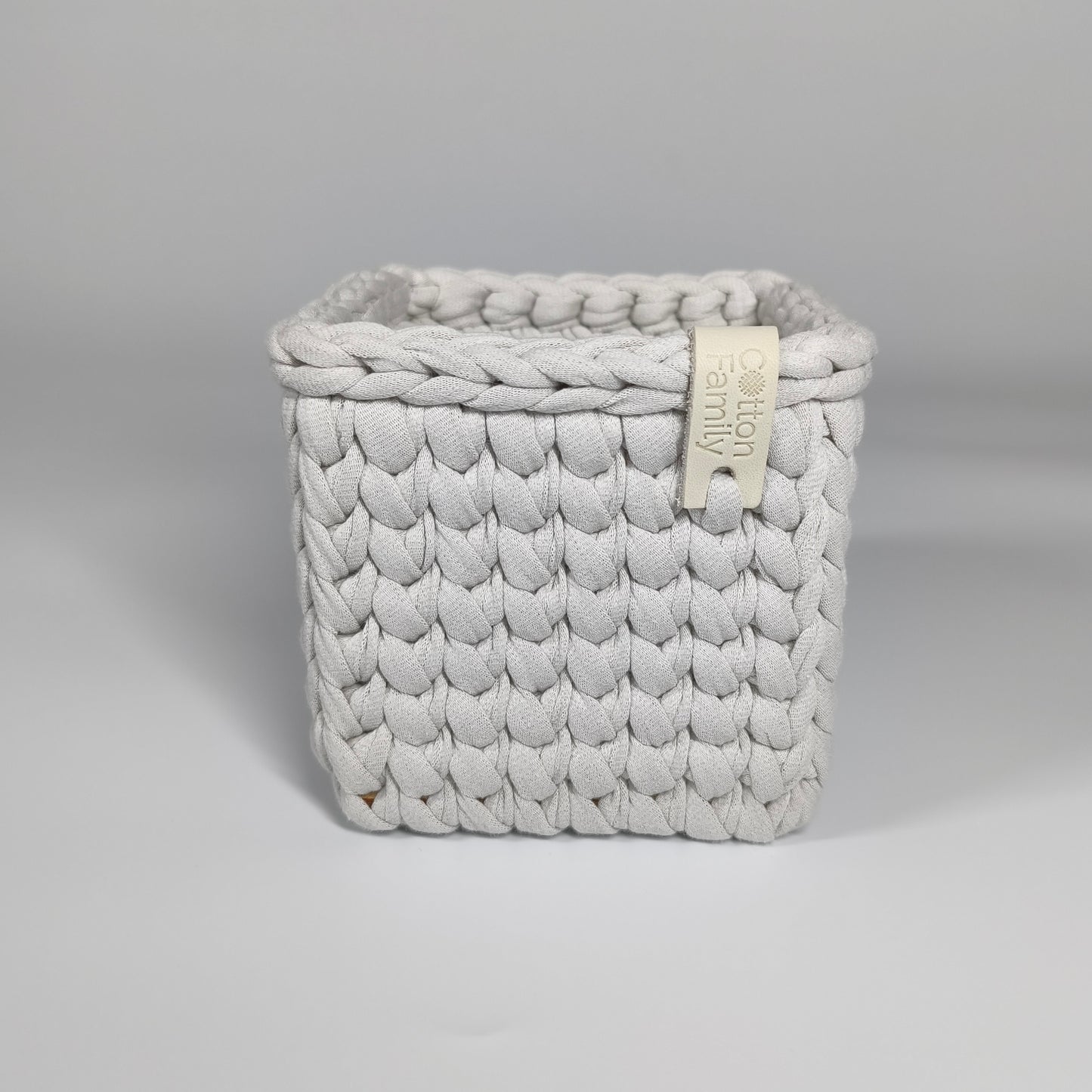 CUBE Wood Basket — Stone