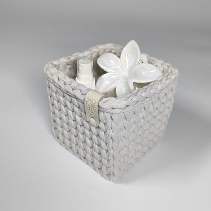 CUBE Wood Basket — Stone
