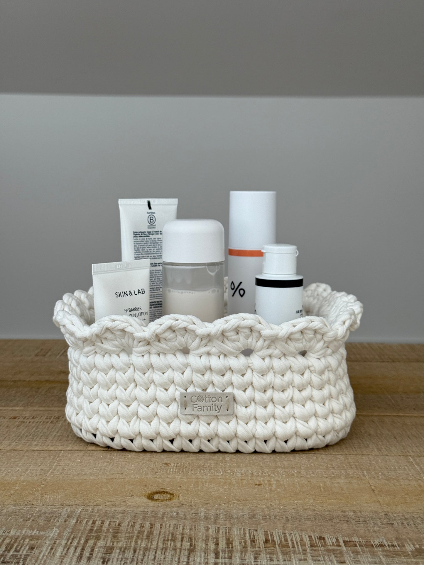 Petal Basket — Milk | Soft-Edge Decorative Storage by Cotton Family Design