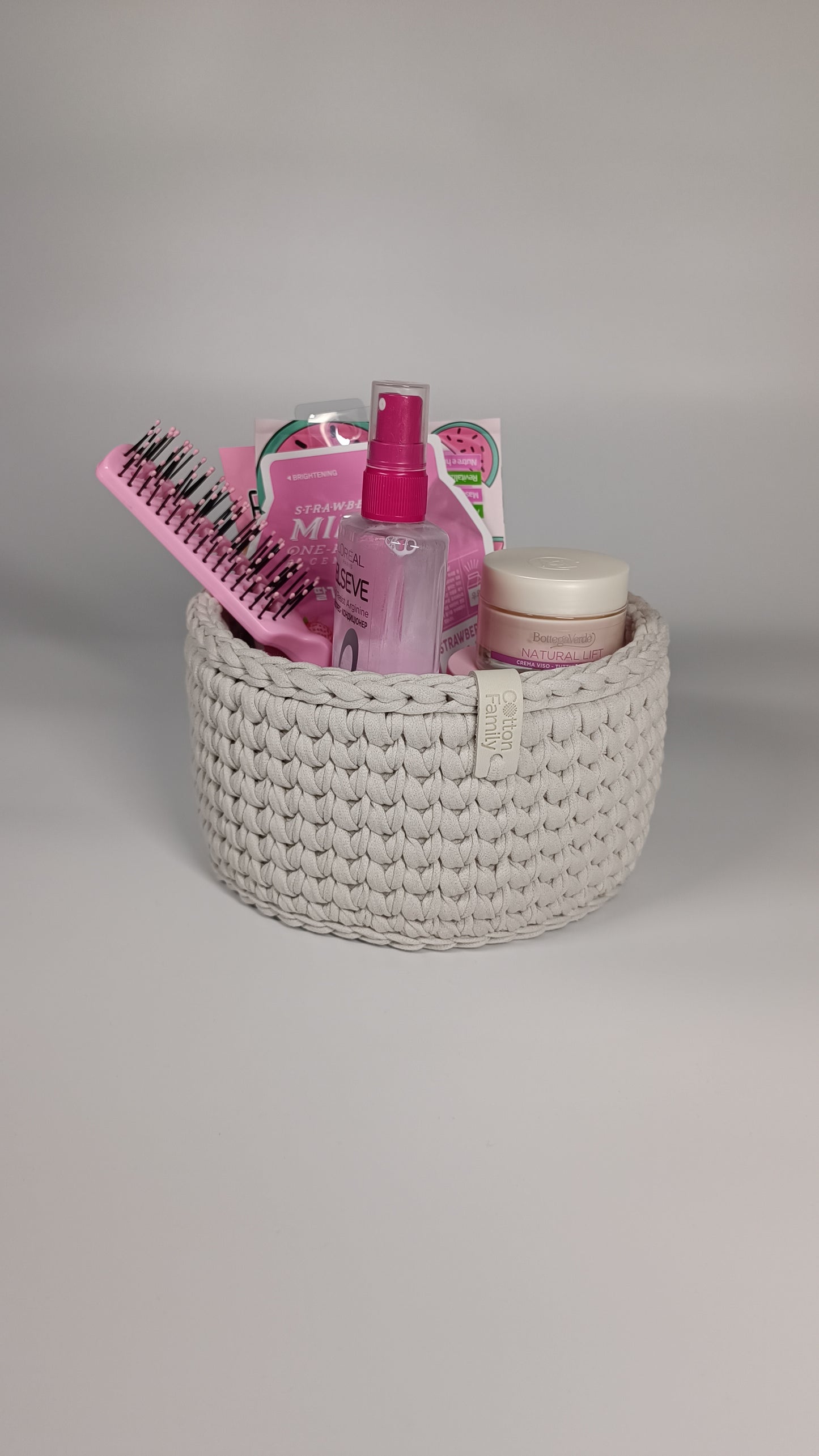 CLASSIC Set — Stone | Handmade Round Crochet Storage Baskets (Set of 3)