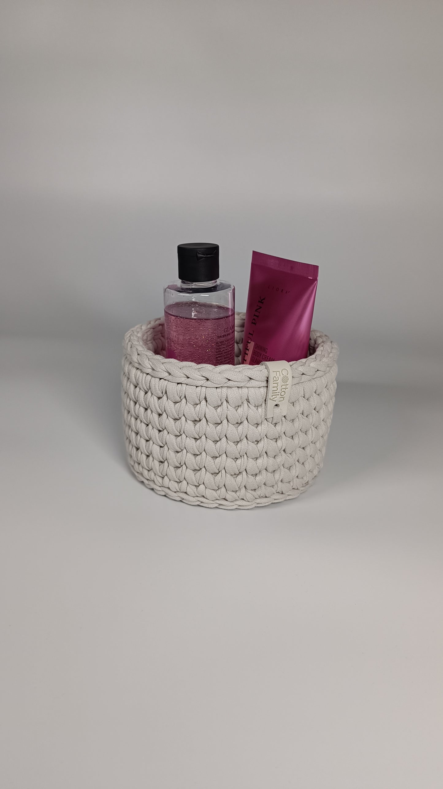 CLASSIC Set — Stone | Handmade Round Crochet Storage Baskets (Set of 3)