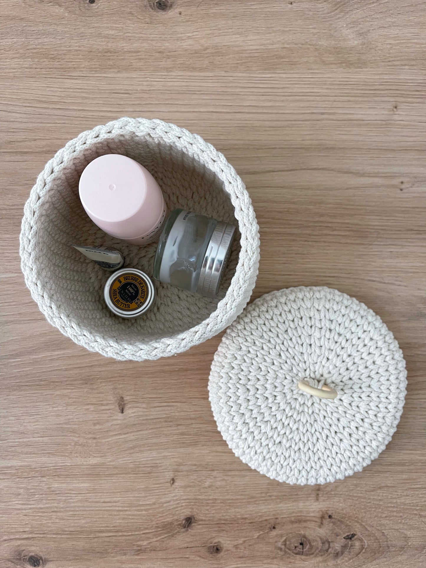 "RING" Set of 3 Round Organizer Lidded Baskets