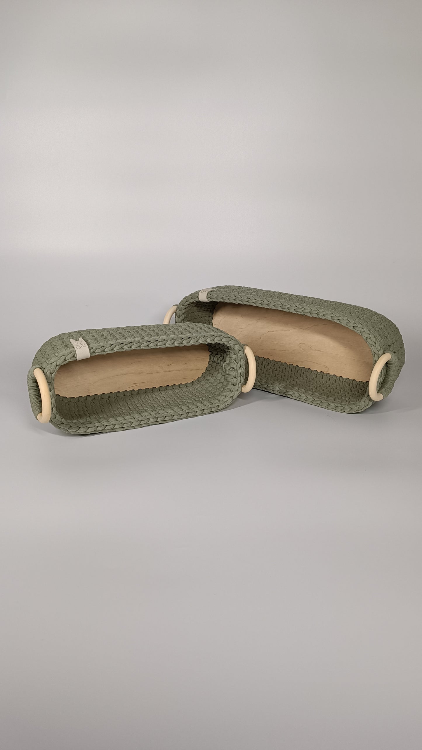 "WOODLOOP" Set of 2 Organizer Baskets