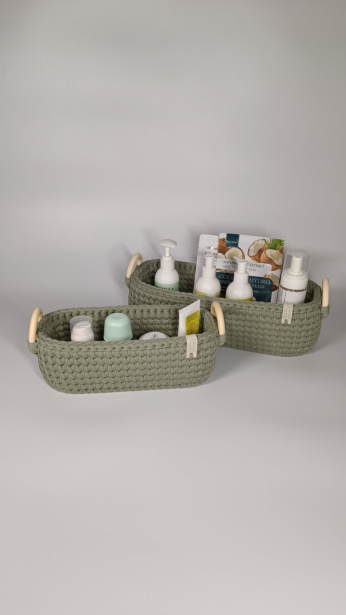 "WOODLOOP" Set of 2 Organizer Baskets