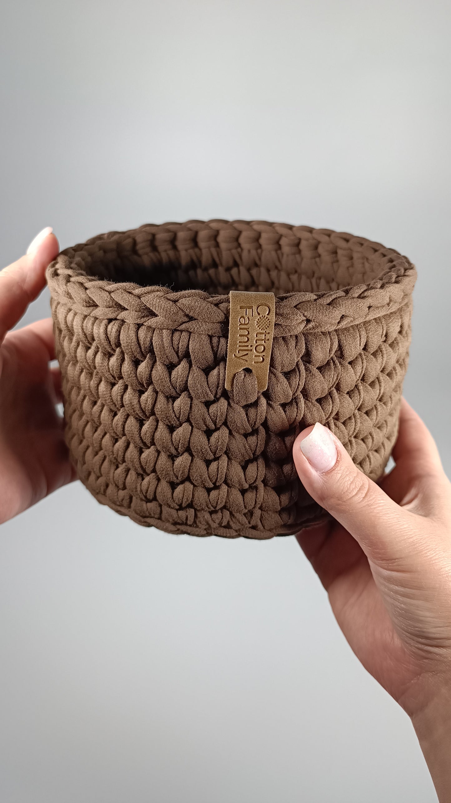 CLASSIC Set — Arabica | Handmade Round Crochet Storage Baskets (Set of 3)