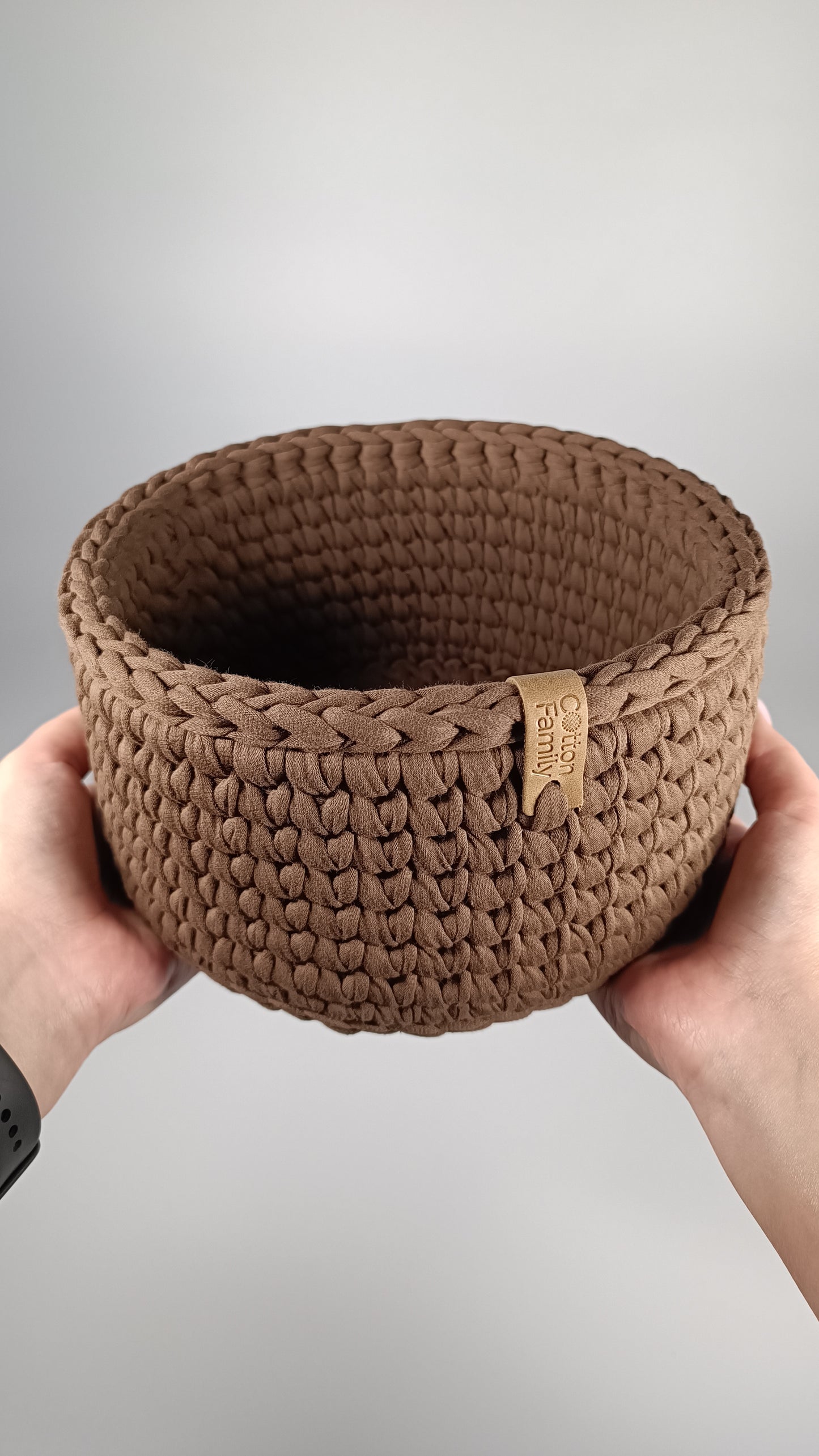 CLASSIC Set — Arabica | Handmade Round Crochet Storage Baskets (Set of 3)