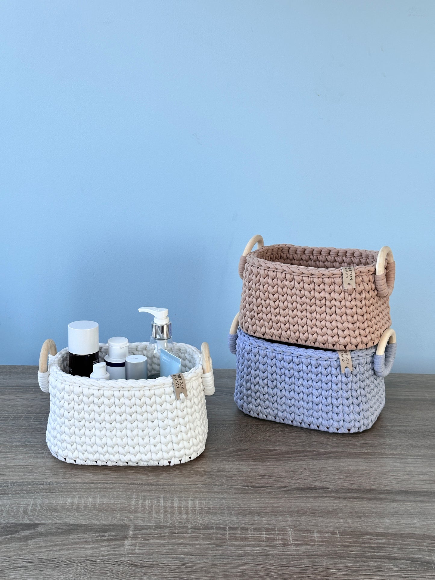 "QUAD WOODLOOP" Organizer Basket SMALL