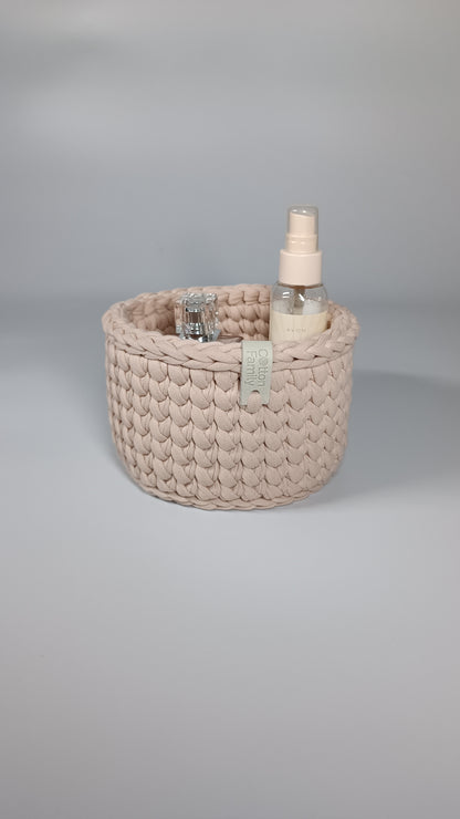 CLASSIC Set — Powder | Handmade Round Crochet Storage Baskets (Set of 3)