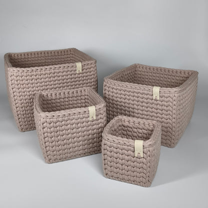 CUBE Wood Basket — Pure Cashmere